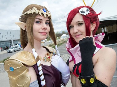 Elizabeth Boire dressed as Princess Zelda and Ali Jamieson as Yoko as Ottawa Comiccon 2016 gets underway at the EY Centre.