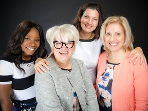 Fashion expert and stylist Lynn Spence (surrounded by Angie's Models Deneisha Henry, left, Mira Vrbaski and Judith Estelle) was in Ottawa recently to offer advice on hot trends for summer 2016 with looks pulled together from Sears Canada.