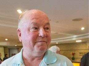 Former Anaheim Ducks coach Bruce Boudreau at Ottawa's Westin Hotel.