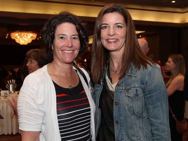 From left, co-owners Shannon McGrath and Fiona Smith Bradley of Modern Occupational Therapy Services at the 17th annual Spring into Motion charity auction and dinner, held at the St. Elias Centre on Wednesday, May 18, 2016.