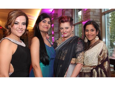 From left, Karla Briones, Seema Kudesia, Julie Beun, who served as one of the Loft Gala ambassadors, and Nandini Sarkar at this year's evening of fashion, arts, entertainment and dining, held at the Hilton Lac Leamy on Saturday, April 30, 2016, in support of the Ottawa Regional Cancer Foundation.