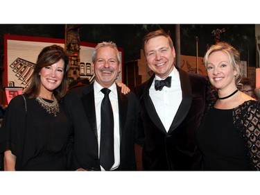 From left, Kris McGinn with her husband, Walter McGinn, from Allegra Printing, with Dr. Paul Beaulé and his wife, Anna Fazekas at the 50th Anniversary Gala of the University of Ottawa's Division of Orthopaedic Surgery, held at the Canadian Museum of History on Friday, May 13, 2016.