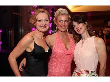 From left, organizing committee member Catriona Fagan with mezzo-soprano Lydia Piehl and Seana Speirs at the Loft Gala, held at the Hilton Lac Leamy on Saturday, April 30, 2016, in support of the Ottawa Regional Cancer Foundation.