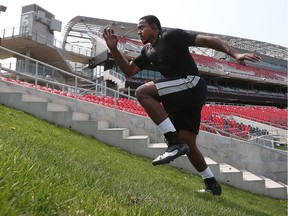 This year's camp will be mostly at TD Place stadium for the first time, with a couple of workouts shifted because of soccer-game commitments and one for the Redblacks' annual preseason session at the Mont-Bleu facility in Gatineau.