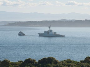 The former HMCS Algonquin is on its final journey, 9 May 2016, from CFB Esquimalt to Port Mersey Commercial Park, N.S., for disposal in October 2017. For decades, the warship proudly served the RCN and allies in locations throughout the world. The ship’s illustrious 41 years of service to the RCN include deployments to the Standing Naval Forces Atlantic Task Group, Gulf of Oman for Operation APOLLO and the Eastern Pacific to participate in Operation CARIBBE.  All of those operations were part of RCN contributions to international security operations. 

Image by: Leading Seaman David Gariépy

ET2016-0150-03.NEF

©2016 DND – MDN Canada