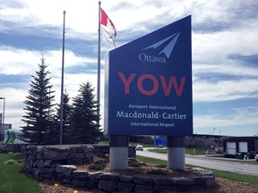Ottawa airport sign.