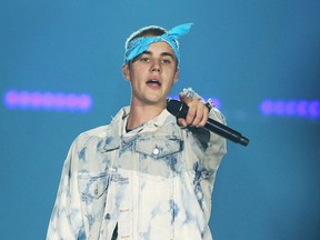 Justin Bieber performs at the Canadian Tire Centre in Ottawa, May 13, 2016.