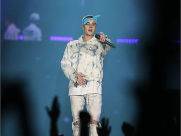 Justin Bieber performs at the Canadian Tire Centre in Ottawa, May 13, 2016.  Photo by Jean Levac