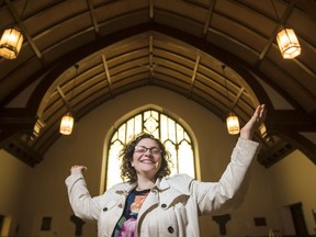 Leanne Moussa, president of All Saints Development, is photographed in the main worship space of All Saints Church in Sandy Hill.