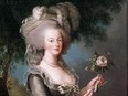 Detail of Marie Antoinette a la Rose by Élisabeth Louise Vigée Le Brun on exhibit at the National Gallery of Canada until Sept. 11.