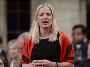 Environment Minister Catherine Mckenna answers a question during Question Period in the House of Commons on Parliament Hill in Ottawa on Thursday, May 12, 2016.