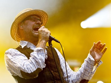 Tragically Hip's lead singer Gord Downie performs at the Osheaga Music and Arts Festival in Montreal, July 31, 2011.