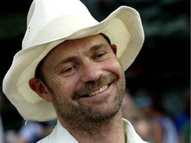 Gord Downie backstage at Bluesfest after his performance with his new band the Country of Miracles on the main stage in 2003.