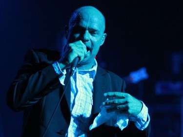 Gord Downie belts out a song at the National Arts Centre in Ottawa on September 26, 2009.