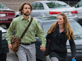 David Stephan and his wife Collet Stephan leave the courthouse on Tuesday, April 26, 2016 in Lethbridge, Alberta. The Stephans are charged with failing to provide the necessaries of life to 19-month-old Ezekiel in 2012.