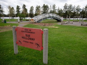 Sue Holloway Fitness Park within Mooney's Bay Park where the city and a TV network plan to build the largest playground in Canada.