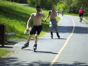 Sunday set a heat record, but that didn't stop people from enjoying the Ottawa River Parkway.