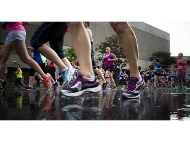 The rain didn't stop the runners during the 10K race.