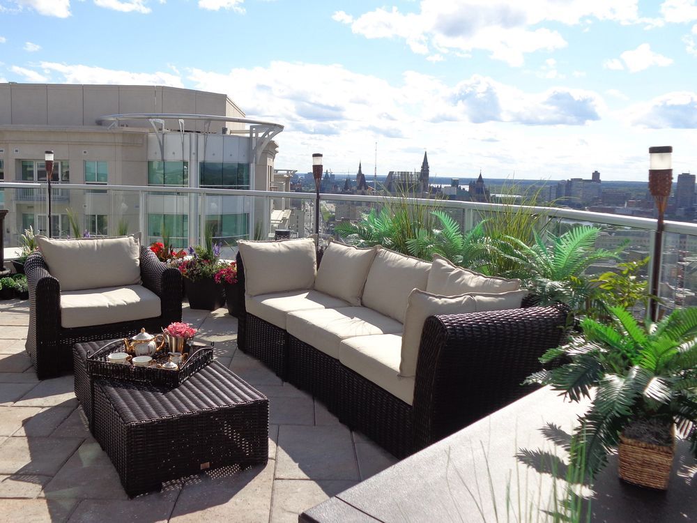 Garden landscape design for roof terraces & balconies.
