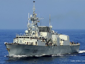 This file photo shows the Canadian Navy frigate HMCS Halifax (FFH 330) in the Caribbean Sea. (U.S. Navy photo by Mass Communication Specialist 2nd Class Kristopher Wilson/Released)