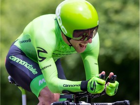 Michael Woods competing in the 2016 Global Relay Canadian Road Championships Time Trial in Gatineau Park on Tuesday June 28, 2016.