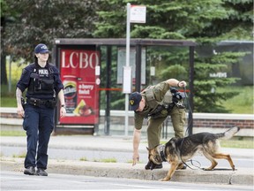 There would be plenty police planning if U.S. president-elect Donald Trump visits Ottawa in 2017. Ottawa police worked with OPP (pictured here) and other agencies during the Three Amigos Summit in June.