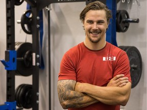 as Ottawa Senators captain Erik Karlsson participates in one of his summer workouts with Senators conditioning coach Chris Schwarz, owner of Fitquest located at the Ottawa Athletic Centre