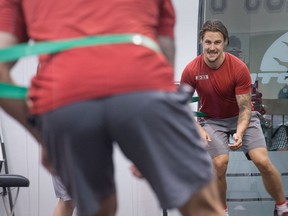 Ottawa Senators captain Erik Karlsson participates in one of his summer workouts with Senators conditioning coach Chris Schwarz, owner of Fitquest located at the Ottawa Athletic Centre.