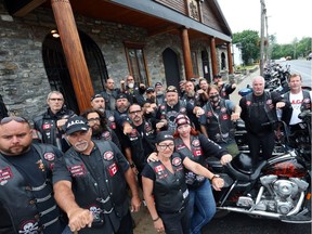 Bikers Against Child Abuse outside the L'Original Courthouse. June 27, 2016.