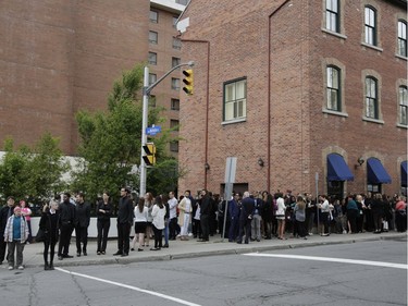 Buildings were evacuated because of a sinkhole just east of the intersection of Rideau Street and Sussex Drive, which caused a gas leak on June 8, 2016.