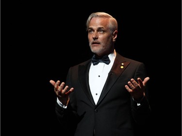 Canadian actor, producer and director Paul Gross took to the stage to help pay tribute to film and television producer Robert Lantos at the Governor General's Performing Arts Awards Gala, held at the National Arts Centre on Saturday, June 11, 2016.