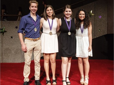 Cappies nominees from Merivale High School arrive on the Red Carpet, prior to the start of the 11th annual Cappies Gala awards, held at the National Arts Centre, on June 05, 2016, in Ottawa, Ont.  (Jana Chytilova / Ottawa Citizen)   ORG XMIT: 0605 CapGala JC 16