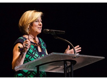 Carol Anne Meehan, host 1310 NEWS, presents as award during the 11th annual Cappies Gala awards, held at the National Arts Centre, on June 5, 2016.