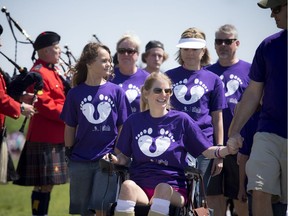 Carol Skinner is pictured at the ALS Walk in 2015.