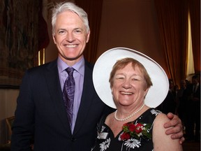 Christopher Deacon, managing director of the NAC Orchestra, seen with Martha Hynna, president of the Ottawa Symphony Orchestra board, at the annual Fête Champêtre fundraising party for the orchestra, held Thursday, June 2, 2016 at the French Embassy.