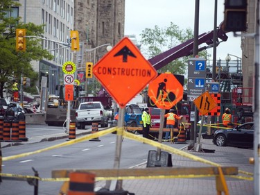 Day two of the sinkhole on Rideau Street Thursday June 9, 2016.