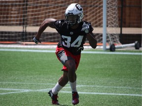 DB Jonathan Rose (34) taken  June 23, 2016  at  Redblacks' practice.