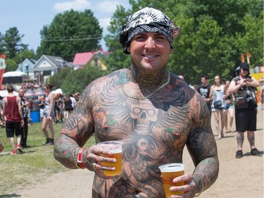 Eric Graham traveled all the way from Kelowna, B.C., for the weekend festival, as the annual Amnesia Rockfest invades the village of Montebello in Quebec, about an hour away from Ottawa and Montreal.