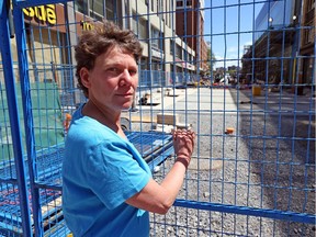 Fears of homeless people loitering or panhandling have prompted the city not to install benches or permanent seating in a new Rideau Street pedestrian plaza currently under construction. Liz Bernstein is the president of the Lowertown Community Association, which is disappointed in the city's plan and wants benches installed.