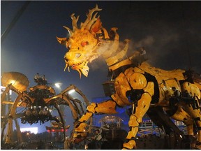 These huge mechanical creatures will be part of the Ottawa 2017 celebrations. The machines come from La Machine, a company from Nantes, France.