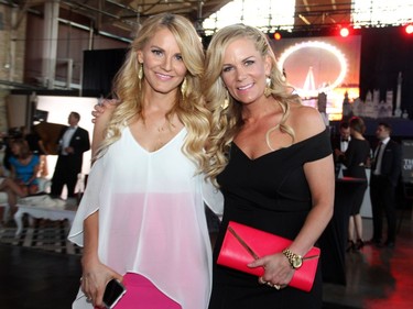 From left, event chair Andrea Gaunt (Export Development Canada) and Snowsuit Fund board chair Taryn Gunnlaugson (BMO Private Banking), on Friday, June 10, 2016, at Lansdowne's Horticulture Building, which was beautifully transformed for a UK-themed party to raise funds and awareness for the Snowsuit Fund.