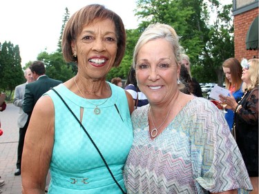From left, June Eyton with Debbie O'Brien at the Royal Ottawa Golf Club on Wednesday, June 29, 2016, for the opening ceremony and cocktail reception celebrating the 125th anniversary of the private golf club in Gatineau, Quebec.