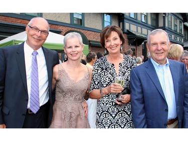 From left, Keith Taggart and his wife, Elaine Taggart, with Joanne Taggart and her husband Ian Taggart, from one of Ottawa's most prominent families, at the opening ceremony and cocktail reception to celebrate the 125th anniversary of the Royal Ottawa Golf Club, held Wednesday, June 29, 2016 in Gatineau, Quebec.