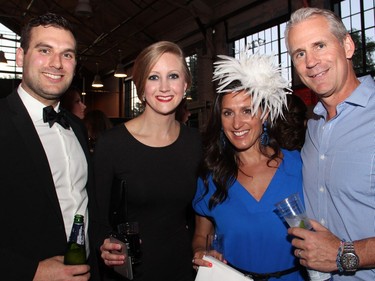 From left, Michael Laurysen and his wife, Kim, with Snowsuit Fund board member and CTV Morning Live host Lianne Laing and her husband, Tony Harris, at the Bash 2016: London Calls fundraiser for the Snowsuit Fund, held at the Horticulture Building at Lansdowne on Friday, June 10, 2016.