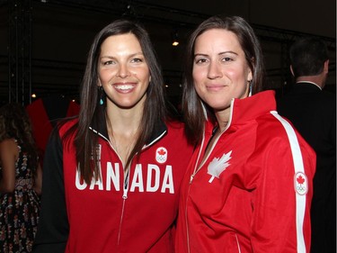 From left, Olympic snowboarder Caroline Calvé and Olympic boxer Mary Spencer were both out to support the Wabano Centre for Aboriginal Health at its annual Igniting the Spirit Gala, held at the Ottawa Conference and Event Centre on Tuesday, June 21, 2016.