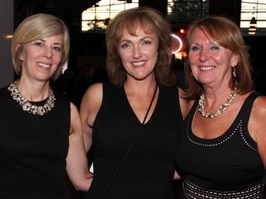 From left, the Snowsuit Fund's director of fund development, Gail McGibbon, with its fundraising co-ordinator, Margaret Armour, and general manager, Joanne Andrews, at the sold-out 2016 Bash: London Calls fundraiser for the non-profit organization, held at Lansdowne's Horticulture Building on Friday, June 10, 2016.