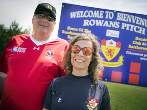 Barrhaven Scottish Rugby Club players were on hand for the unveiling of Rowan's Pitch in Barrhaven Saturday.