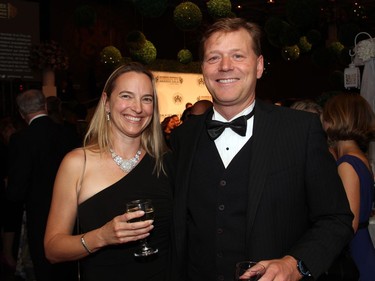 Jonathan Westeinde, CEO and co-founder of the Ottawa-based Windmill Development Group, with his wife, Susan Finlay, at the Governor General's Performing Arts Awards, held at the National Arts Centre on Saturday, June 11, 2016.