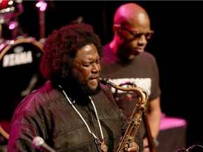 Kamasi Washington performs during the opening performance of the Ottawa Jazz Festival at the NAC in Ottawa Wednesday.