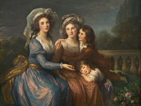 Élisabeth Louise Vigée Le Brun painted The Marquise de Pezayand the Marquise de Rougé with Her Two Sons in 1787. (National Gallery of Art, Washington. )